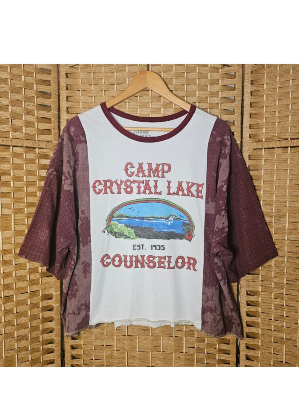 Upcycled Friday The 13th Camp Counselor Halloween Top OS